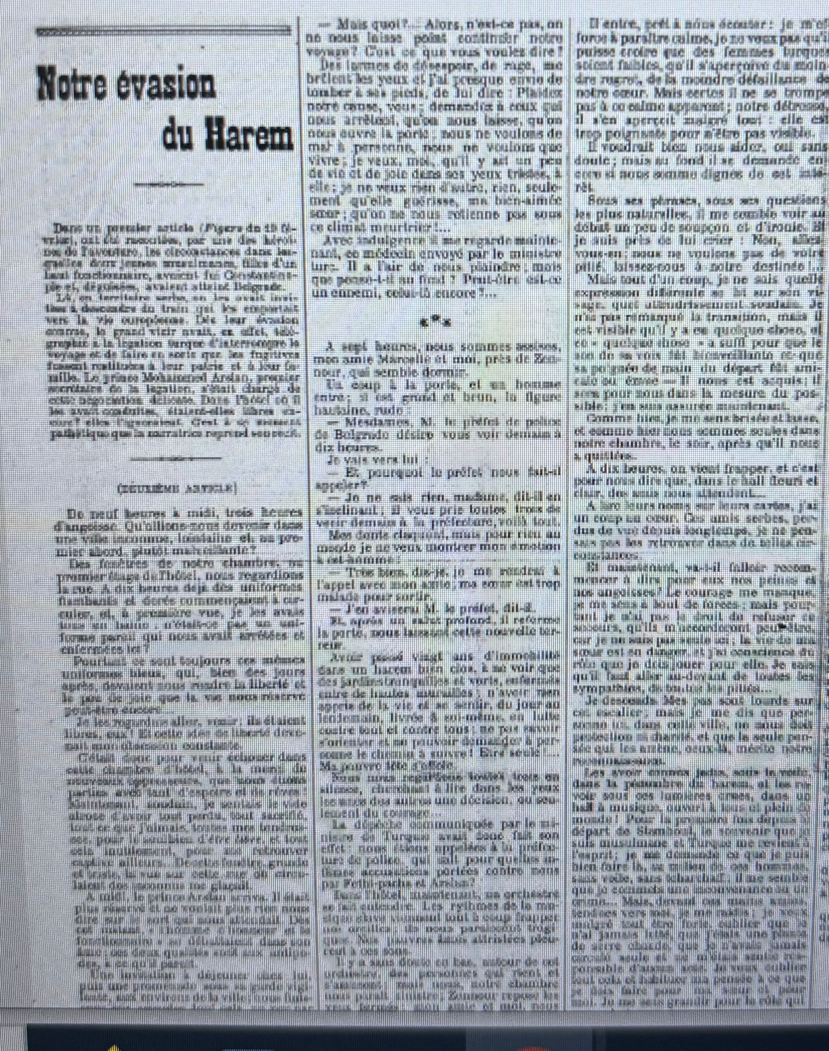 Notre Evasion Du Harem